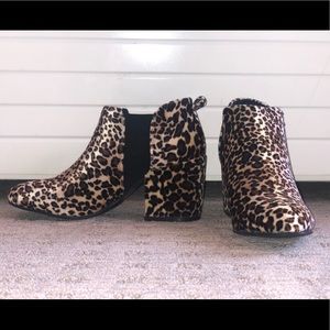 Cheetah print ankle boots
